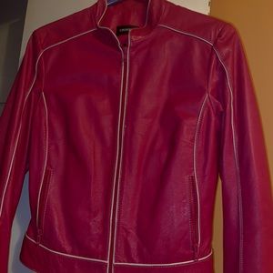 PINK DANIER LEATHER JACKET